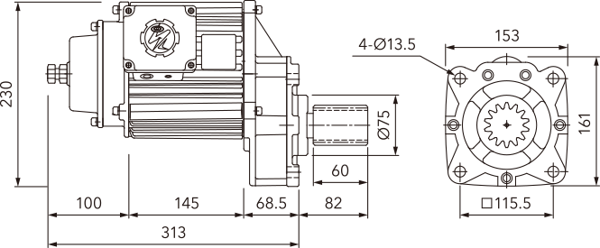 Hoist Crane Saddle Braked Motor,Hoist Crane Motor