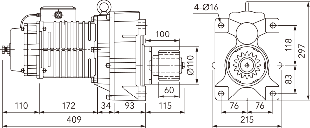 Hoist Crane Saddle Braked Motor,Hoist Crane Motor